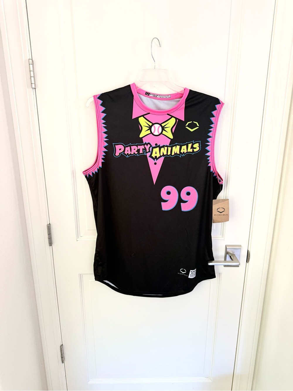 Banana Ball Party Animals EvoShield Sleeveless Jersey  Tuxedo Adult Large - New